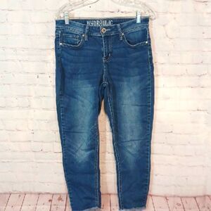 Hydraulic Vintage Mid Rise Curvy  Embroidery  Women's Blue Jeans 8